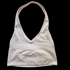 Anthropologie pale pink petal over the neck  open shoulder top size M-L